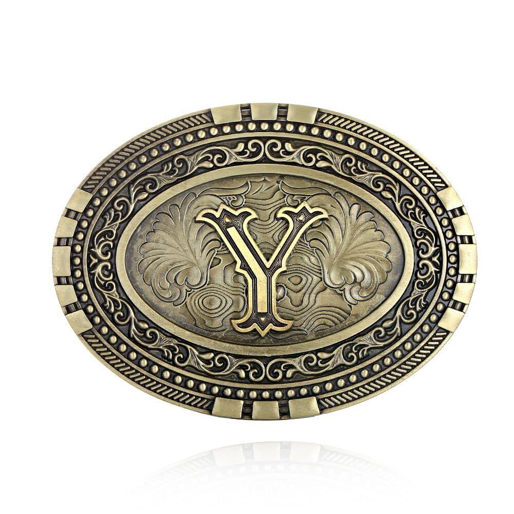 3983 Western cowboy belt buckle initials ABCDEF TO Z 's novelty upgraded